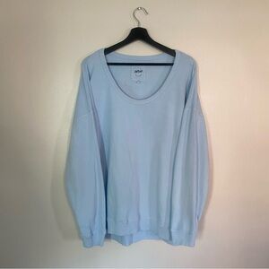 Aerie Light Blue Crew Sweatshirt – Medium, “Let’s Go Coco Nuts”